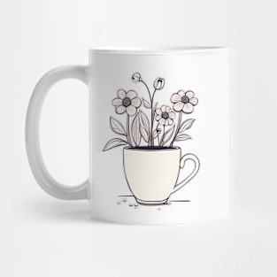 Cup of Coffee And Flowers Mug